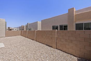 Private walled backyard